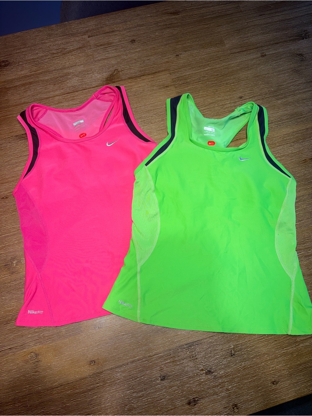 Nike Women’s Tank Tops - Hot Pink & Neon Green - Dry Fit
